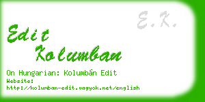 edit kolumban business card